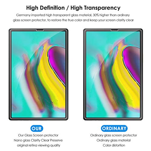 Olycism Compatible para Samsung Galaxy Tab S5e Protector de Pantalla (2-Pack) Ajuste Alta Definición 9H Dureza Anti-arañazo No Hay Burbujas Ultra Resistente Vidrio Cristal Templado
