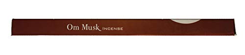 Om Musk Masala Incienso Sticks – Om Musk Incense Sticks - caja de 100 gramos - Pasión - Prosperidad - Suerte - Creatividad - Valor - Meditación - Comercio justo