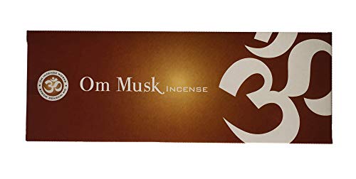 Om Musk Masala Incienso Sticks – Om Musk Incense Sticks - caja de 100 gramos - Pasión - Prosperidad - Suerte - Creatividad - Valor - Meditación - Comercio justo
