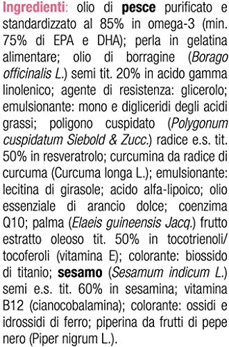 OMEGOR Antiage | Suplemento para la piel | Omega 3 EPA / DHA y Omega 6 GLA | Resveratrol, curcumina, ácido alfa lipoico, coenzima Q10, tocotrienol | 30 capsulas