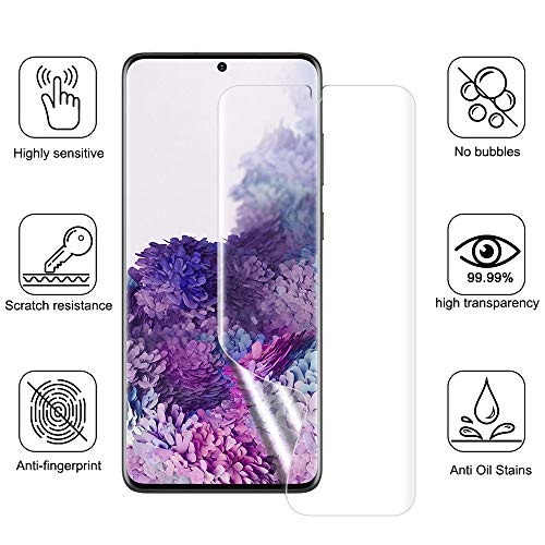 omitium Protector de Pantalla Samsung Galaxy S20, (6.2") Samsung Galaxy S20 Película Protector de TPU [3 Packs] [Cobertura Completa] Sin Burbujas Alta Definición Samsung Galaxy S20 Film Protector