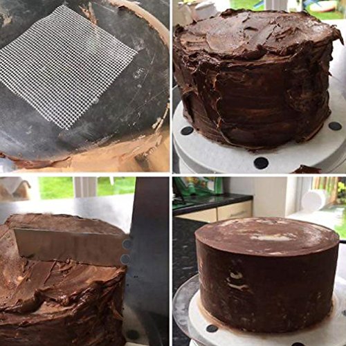 ONEVER Torta del acero inoxidable raspador de la torta ajustable borde suave hornear tortas de peine