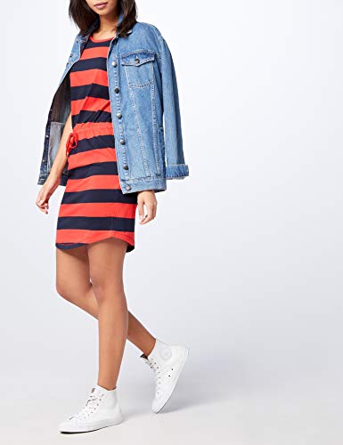 Only Onlmay S/s Dress Noos Vestido, Multicolor (Night Sky Stripes: Block High Risk Red), 36 (Talla del Fabricante: X-Small) para Mujer