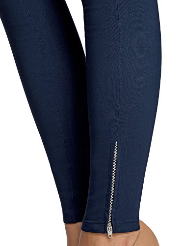 oodji Ultra Mujer Pantalones Stretch Estrechos, Azul, ES 34 / XXS