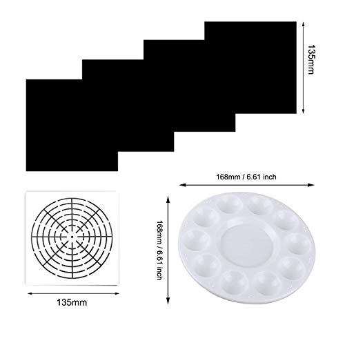 OOTSR 19 piezas juego de herramientas de pintura, herramientas de puntos de mandala para pintura rupestre, patrón de madera, arte de pared, manualidades para niños, diseño de uñas