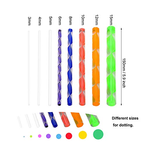 OOTSR 19 piezas juego de herramientas de pintura, herramientas de puntos de mandala para pintura rupestre, patrón de madera, arte de pared, manualidades para niños, diseño de uñas