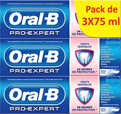 Oral-B Manual Pro-Expert Protección Del Esmalte Dental 3 Unidades 225 ml