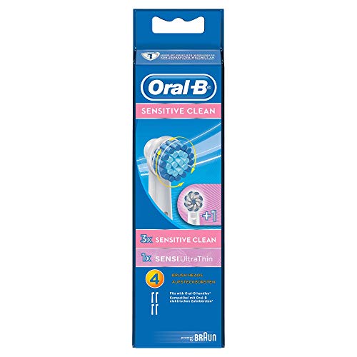 Oral-B - Pack de 3 cabezales para cepillos de dientes sensible+1 cabeza para cepillo de dientes Senses UltraThin, modelos aleatorios