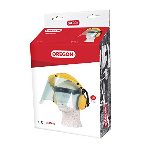 Oregon Q515062 - Protectores de oídos con visor de policarbonato y la combinación de la podadora y desbroce