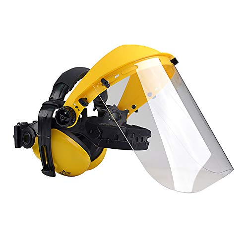 Oregon Q515062 - Protectores de oídos con visor de policarbonato y la combinación de la podadora y desbroce