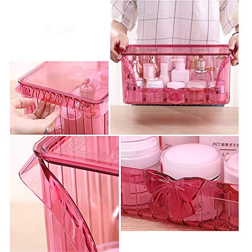 Organizador cosmético Vintage Arco-nudo organizador cosmético del maquillaje del soporte de exhibición de la joyería Caja de almacenamiento Perfumes Barras de labios Divisor de contenedores de gran ca