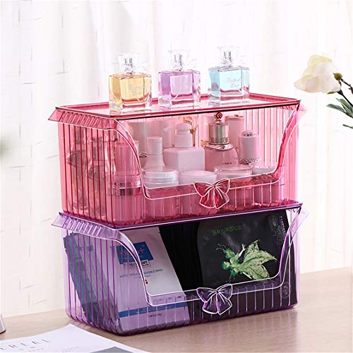 Organizador cosmético Vintage Arco-nudo organizador cosmético del maquillaje del soporte de exhibición de la joyería Caja de almacenamiento Perfumes Barras de labios Divisor de contenedores de gran ca