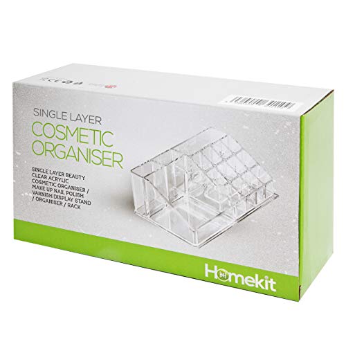 Organizador de acrílico para cosméticos, de la marca HomeKit con 16 compartimentos