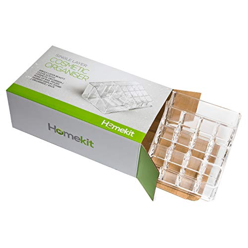 Organizador de acrílico para cosméticos, de la marca HomeKit con 16 compartimentos