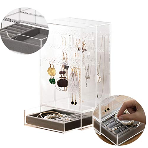 Organizadores de cosméticos Entre Copas Soporte De La Joyería Hogar De Materiales Plásticos Joyería De Almacenamiento En Rack Desktop Pendientes del Collar Acabado Rack Se Puede Extraer