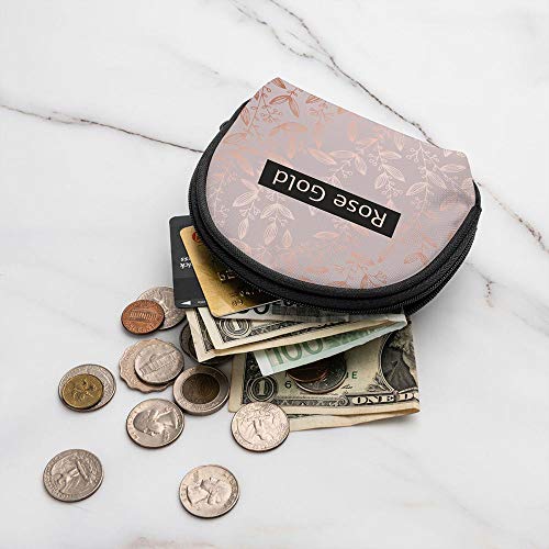 Oro Rosa Floral Ventas Naturaleza Mujeres Niñas Concha Cosmética Maquillaje Bolsa de Almacenamiento Monedas de Compras al Aire Libre Monedero Organizador