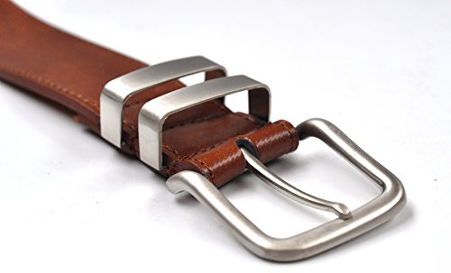 Ossi 38mm cinturón piel con refuerzo tan (tamaños 112cm - 122cm)