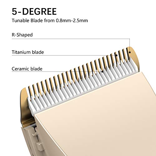OUDEKAY Cortapelos Profesional Hombre Recargable Motor Silencioso Cuchilla Cerámica, Máquina Cortar Pelo Inalámbrico Batería 2000mAh, Recortador Pelo Barba Kit Familia