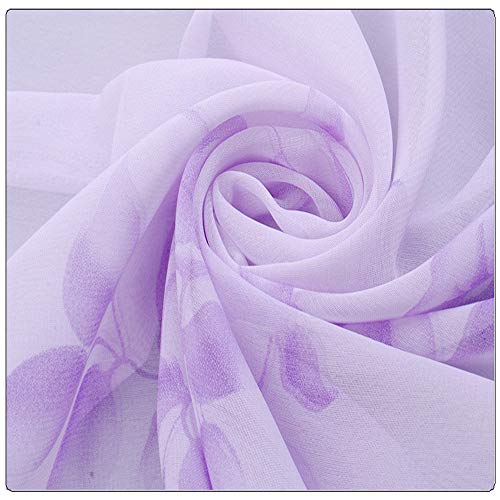 Oukeep Todas Las Estaciones Bufanda Para Mujer Impresión Digital Gasa Bufanda De Seda Ramas Y Hojas Toalla De Playa Rosa Aire Acondicionado Toalla Chal