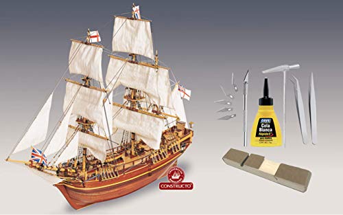 Outletdelocio Constructo 80817. Maqueta de Barco en Madera. Mercante H.M.S. Bounty. Escala 1/50 + Herramientas. 25626/57395