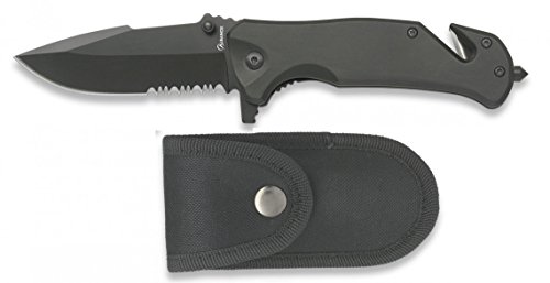 Outletdelocio. Navaja Tactica Seguridad. Hoja acero inox de 8,3 cm. Funda nylon incluida.