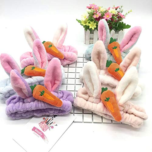 OverDose Banda elástica de Hairband de la historieta de la venda de Hairband del pelo de las mujeres banda encantadora del pelo Fácil de lavar maquillaje