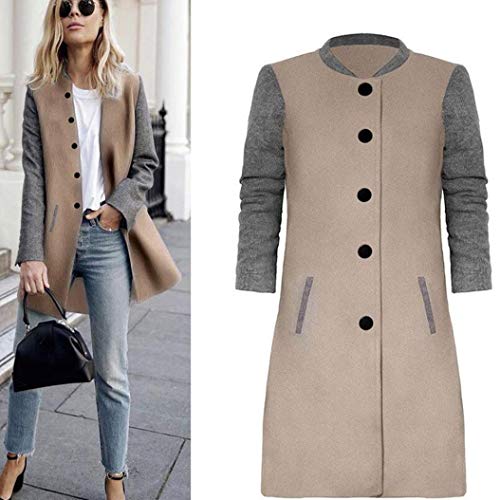 Overdose Chaqueta para Mujer De Manga Larga Casual Chaqueta Lady Coat Jumper Knitwear Nuevas Tapas Superiores