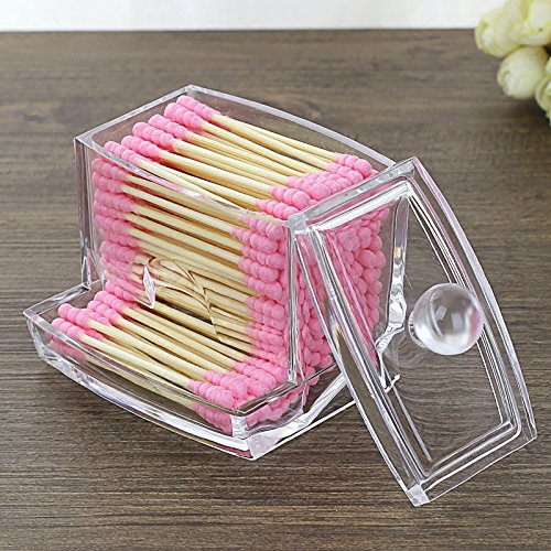 oyfel organizador caja de almacenaje transparente acrílico cajones cosmética maquillaje joyas Pintalabios coton-tige tampón de algodón 1 pcs