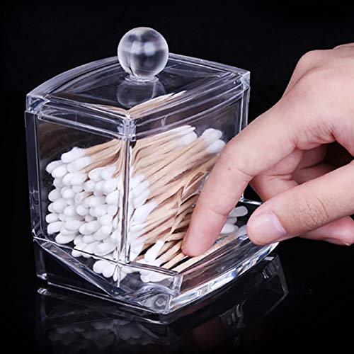oyfel organizador caja de almacenaje transparente acrílico cajones cosmética maquillaje joyas Pintalabios coton-tige tampón de algodón 1 pcs