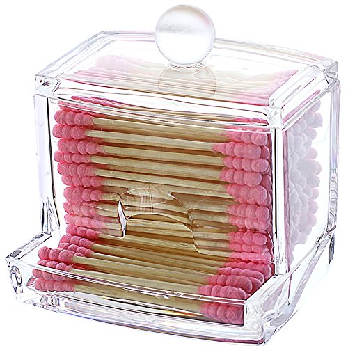 oyfel organizador caja de almacenaje transparente acrílico cajones cosmética maquillaje joyas Pintalabios coton-tige tampón de algodón 1 pcs