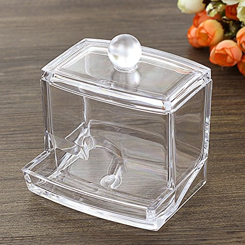 oyfel organizador caja de almacenaje transparente acrílico cajones cosmética maquillaje joyas Pintalabios coton-tige tampón de algodón 1 pcs