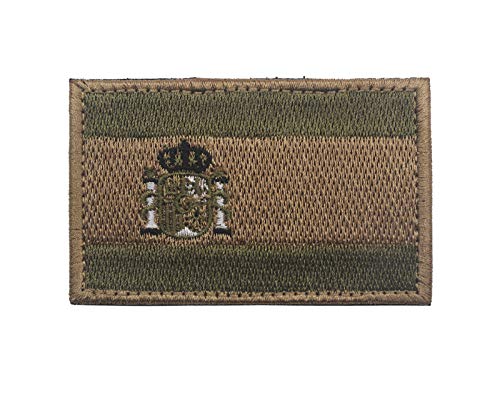 OYSTERBOY Bandera de España bordado brazalete tácticas militares de las Fuerzas Especiales de la moral de la placa de ropa de camuflaje mochila al aire libre de deportes parche (3pcs)