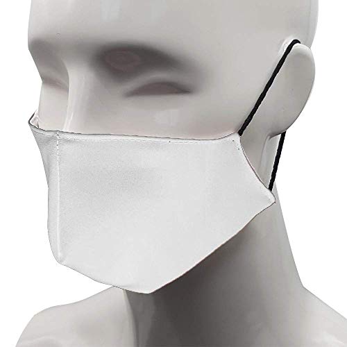 Pack 4 UDS MASCARILLAS DE Tela Lavable Reutilizable 2 Capas Doble Ajuste Elastico. (BLANCO)