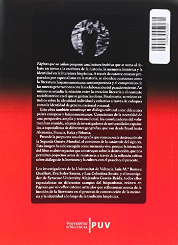 Páginas que no callan: Historia, memoria e identidad en la literatura hispánica