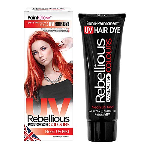 Paintglow Rebellious Colours Tinte Semi-Permanente UV de 70ml - Rojo Neón