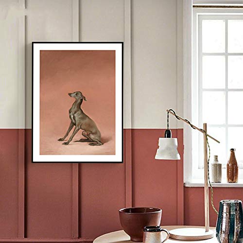 Paisaje realista Animal Perro Clásico Arte moderno Decoración Estilo Lienzo Pintura Arte Carteles e impresiones Pared Decoración de la habitación del hogar 20x30 CM SIN marco