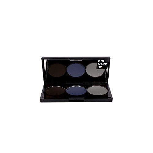 Paleta sombra de ojos, x3 sombras colores maquillaje ahumado, DNI MAKE UP