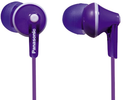 Panasonic RP-HJE125E-V Auriculares Boton con Cable In-Ear (Headphone Sonido Estéreo para Móvil, MP3/MP4, Diseño de Ajuste Cómodo, Imán Neodimio 9mm, Presión de sonido de 97 dB) Color Violeta