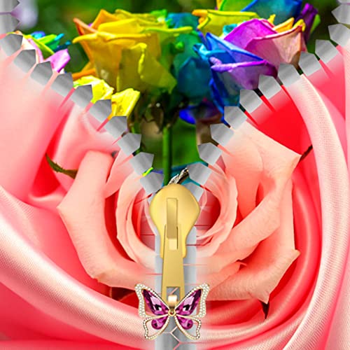 Pantalla de la flor de Rose de la cremallera de bloqueo