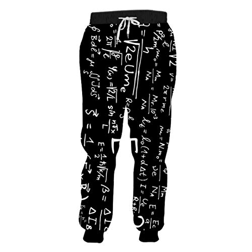 Pantalón impresión en 3D la Pizarra Fórmula Hip Hop Plus tamaño los Pantalones Resorte la Ropa Blackboard Formula 4XL