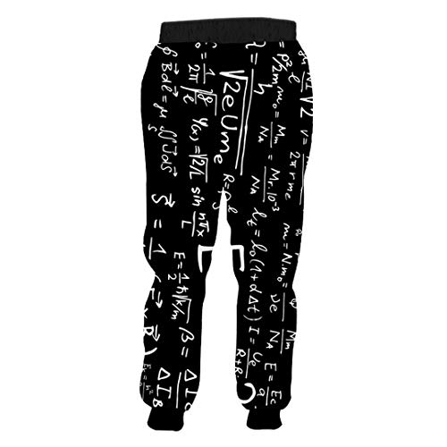 Pantalón impresión en 3D la Pizarra Fórmula Hip Hop Plus tamaño los Pantalones Resorte la Ropa Blackboard Formula 4XL