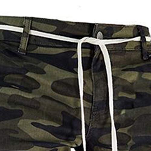 Pantalones de chándal Sueltos Ocasionales de la Aptitud del Deporte de los Hombres de la Moda Que activan Pantalones de Jogging Camuflaje Militar STRIR (S, Camuflaje)