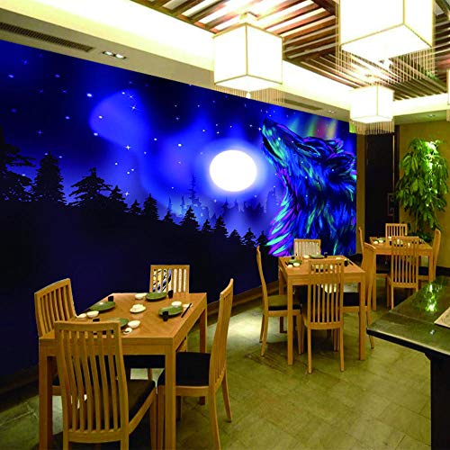 Papel tapiz de pared en 3D para papel tapiz fotográfico personalizado de Star Wolf Photo Wallpapers de fondo para sofá de la sala de estar