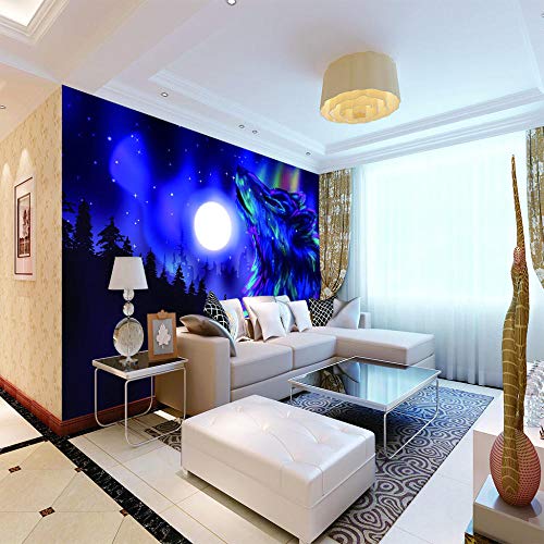 Papel tapiz de pared en 3D para papel tapiz fotográfico personalizado de Star Wolf Photo Wallpapers de fondo para sofá de la sala de estar