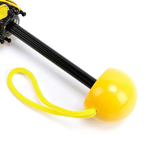 Paraguas Mini Paraguas pequeño Plegable con Caja de Pastillas Caja de Bolsillo Sombrilla de Bolsillo Protección contra la Lluvia Protección UV Portátil Paraguas de Viaje Amarillo