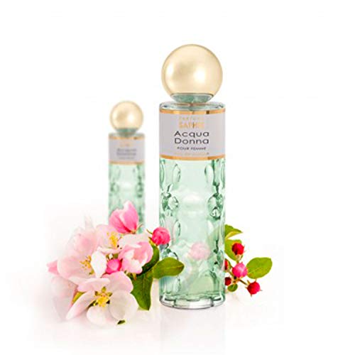 PARFUMS SAPHIR Acqua Donna - Eau de Parfum con vaporizador para Mujer - 200 ml