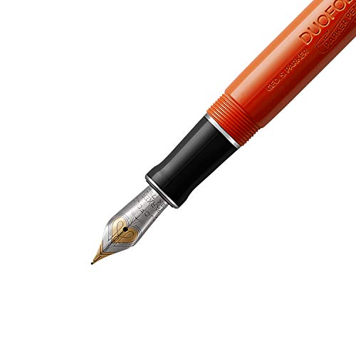 Parker Duofold Classic, Pluma estilográfica, Rojo (Big Red Vintage), Plumín mediano