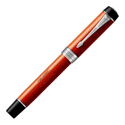 Parker Duofold Classic, Pluma estilográfica, Rojo (Big Red Vintage), Plumín mediano
