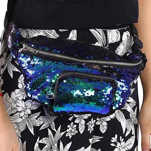 Pasamer Bolso de Cintura para Mujer, Bolso de Hombro Individual con Lentejuelas de Moda para Mujer