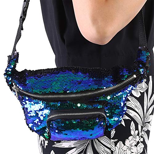 Pasamer Bolso de Cintura para Mujer, Bolso de Hombro Individual con Lentejuelas de Moda para Mujer